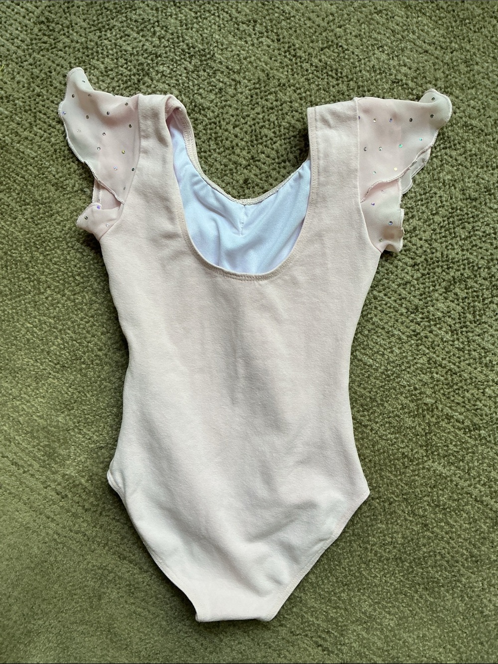 Bloch Girls' -Sz 2-4T- Baby Pink Ballet Leotard with Matching Sparkle Tulle Skir - Picture 2 of 13